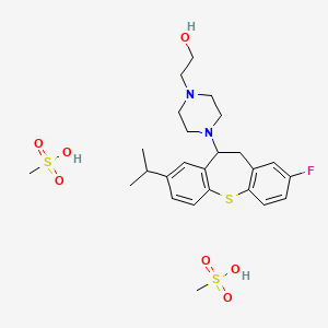 2-[4-(3-Fluoro-8-propan-2-yl-5,6-dihydrobenzo[b][1]benzothiepin-6-yl)piperazin-1-yl]ethanol;methanesulfonic acid