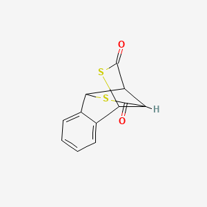 molecular formula C12H8O2S2 B12703628 5,6-Benzobis-thiololactone CAS No. 129679-48-7