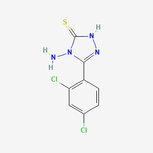 molecular formula C8H6Cl2N4S B1270363 4-氨基-5-(2,4-二氯苯基)-4h-1,2,4-三唑-3-硫醇 CAS No. 93677-89-5