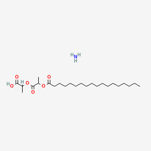 molecular formula C24H47NO6 B12703645 Ammonium 2-(1-carboxylatoethoxy)-1-methyl-2-oxoethyl stearate CAS No. 94313-74-3