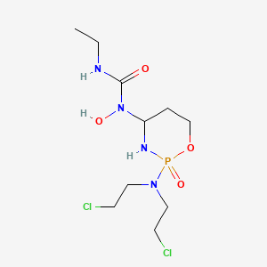 Urea, N-(2-(bis(2-chloroethyl)amino)tetrahydro-2H-1,3,2-oxazaphosphorin-4-yl)-N'-ethyl-N-hydroxy-, P-oxide