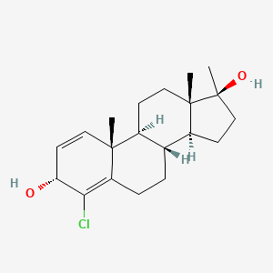 molecular formula C20H29ClO2 B12703670 Androsta-1,4-diene-3,17-diol, 4-chloro-17-methyl-, (3alpha,17beta)- CAS No. 1338221-87-6