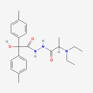 Benzeneacetic acid, alpha-hydroxy-4-methyl-alpha-(4-methylphenyl)-, 2-(2-(diethylamino)-1-oxopropyl)hydrazide