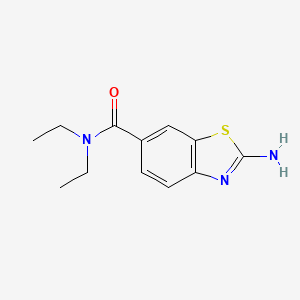 molecular formula C12H15N3OS B1270374 2-氨基-N,N-二乙基-1,3-苯并噻唑-6-甲酰胺 CAS No. 333434-07-4