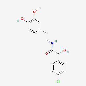 Benzeneacetamide, 4-chloro-alpha-hydroxy-N-(2-(4-hydroxy-3-methoxyphenyl)ethyl)-