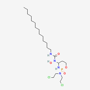 Urea, N-(2-(bis(2-chloroethyl)amino)tetrahydro-2H-1,3,2-oxazaphosphorin-4-yl)-N-hydroxy-N'-tetradecyl-, P-oxide