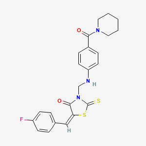 Piperidine, 1-(4-(((5-((4-fluorophenyl)methylene)-4-oxo-2-thioxo-3-thiazolidinyl)methyl)amino)benzoyl)-