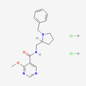 5-Pyrimidinecarboxamide, N-((1-benzyl-2-pyrrolidinyl)methyl)-4-methoxy-, dihydrochloride, hydrate