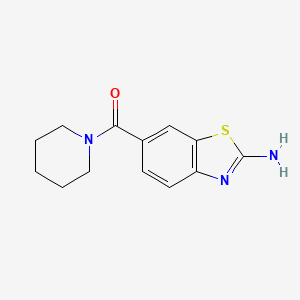 molecular formula C13H15N3OS B1270383 (2-氨基-苯并噻唑-6-基)-哌啶-1-基-甲甲酮 CAS No. 351518-88-2