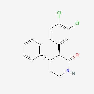 2-Piperidinone, 3-(3,4-dichlorophenyl)-4-phenyl-, trans-