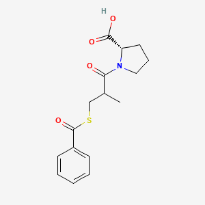 L-Proline, 1-(3-(benzoylthio)-2-methyl-1-oxopropyl)-