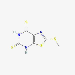 2-(Methylthio)(1,3)thiazolo(5,4-d)pyrimidine-5,7-dithiol