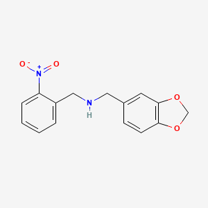 molecular formula C15H14N2O4 B1270391 (1,3-苯并二氧杂-5-基甲基)(2-硝基苄基)胺 CAS No. 416888-55-6