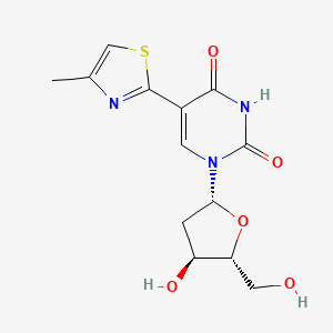 1-((2R,4S,5R)-4-Hydroxy-5-hydroxymethyl-tetrahydro-furan-2-yl)-5-(4-methyl-thiazol-2-yl)-1H-pyrimidine-2,4-dione