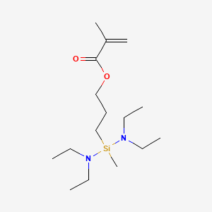 molecular formula C16H34N2O2Si B12703922 3-(Bis(diethylamino)methylsilyl)propyl methacrylate CAS No. 85665-73-2