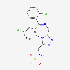 Methanesulfonamide, N-((8-chloro-6-(2-chlorophenyl)-4H-(1,2,4)triazolo(4,3-a)(1,4)benzodiazepin-1-yl)methyl)-