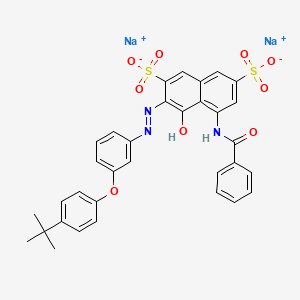 Disodium 5-(benzoylamino)-3-((3-(4-(tert-butyl)phenoxy)phenyl)azo)-4-hydroxynaphthalene-2,7-disulphonate