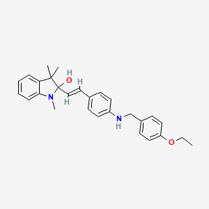 2-(2-(4-((4-Ethoxyphenyl)methylamino)phenyl)vinyl)-2,3-dihydro-1,3,3-trimethyl-1H-indol-2-ol