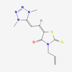 3-Allyl-5-((1,4-dihydro-1,4-dimethyl-5H-tetrazol-5-ylidene)ethylidene)-2-thioxothiazolidin-4-one