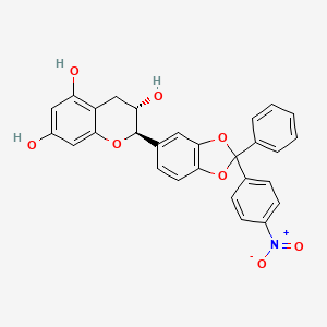 (2R-trans)-3,4-Dihydro-2-(2-(4-nitrophenyl)-2-phenyl-1,3-benzodioxol-5-yl)-2H-1-benzopyran-3,5,7-triol