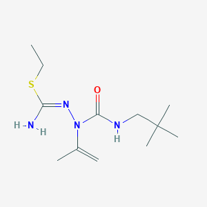 Ethyl N-(((2,2-dimethylpropyl)amino)carbonyl)-2-isopropylidene(thiocarbazimidate)