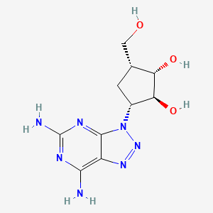 1,2-Cyclopentanediol, 3-(5,7-diamino-3H-1,2,3-triazolo(4,5-d)pyrimidin-3-yl)-5-(hydroxymethyl)-, (1S,2S,3R,5R)-