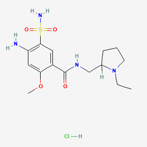 4-Amino-5-(aminosulphonyl)-N-((1-ethyl-2-pyrrolidinyl)methyl)-2-methoxybenzamide monohydrochloride