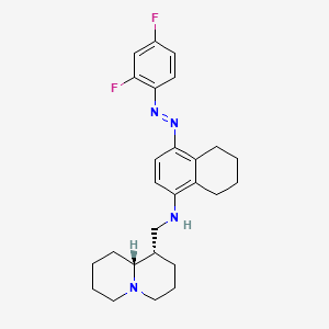 2H-Quinolizine-1-methanamine, N-(4-((2,4-difluorophenyl)azo)-5,6,7,8-tetrahydro-1-naphthalenyl)octahydro-, (1R-trans)-