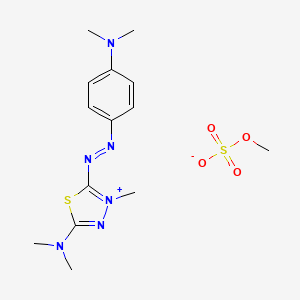 5-(Dimethylamino)-2-((4-(dimethylamino)phenyl)azo)-3-methyl-1,3,4-thiadiazolium methyl sulphate