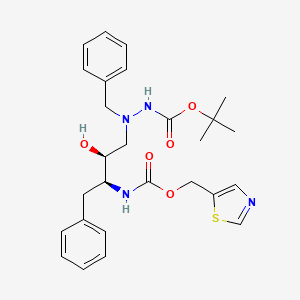 5S-(((5-Thiazolyl)methoxy)carbonyl)amino-2-(t-butyloxycarbonyl)amino-4S-hydroxy-1,6-diphenyl-2-azahexane