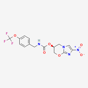 [(6S)-2-nitro-6,7-dihydro-5H-imidazo[2,1-b][1,3]oxazin-6-yl] N-[[4-(trifluoromethoxy)phenyl]methyl]carbamate