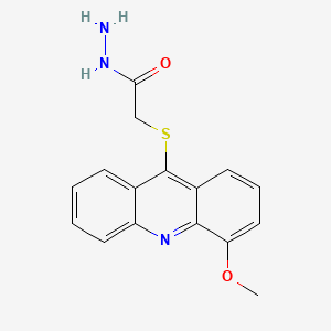 Acetic acid, ((4-methoxy-9-acridinyl)thio)-, hydrazide