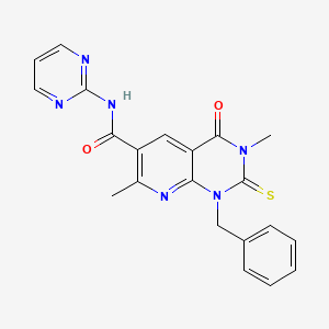 Pyrido(2,3-d)pyrimidine-6-carboxamide, 1,2,3,4-tetrahydro-1-benzyl-3,7-dimethyl-4-oxo-N-(2-pyrimidinyl)-2-thioxo-