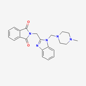 1H-Isoindole-1,3(2H)-dione, 2-((1-((4-methyl-1-piperazinyl)methyl)-1H-benzimidazol-2-yl)methyl)-