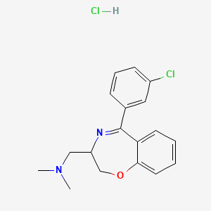 1,4-Benzoxazepine-3-methanamine, 2,3-dihydro-5-(3-chlorophenyl)-N,N-dimethyl-, monohydrochloride