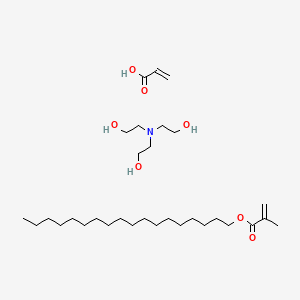 molecular formula C31H61NO7 B12704389 2-[Bis(2-hydroxyethyl)amino]ethanol;octadecyl 2-methylprop-2-enoate;prop-2-enoic acid CAS No. 167078-19-5