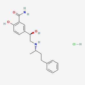 (R,S)-5-(1-Hydroxy-2-((1-methyl-3-phenylpropyl)amino)ethyl)salicylamide hydrochloride