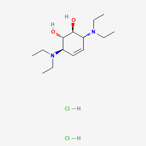 4-Cyclohexene-1,2-diol, 3,6-bis(diethylamino)-, dihydrochloride, (1-alpha,2-beta,3-alpha,6-beta)-