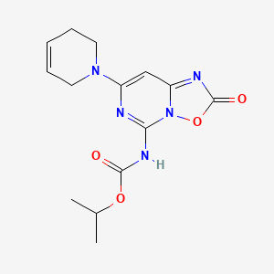 Carbamic acid, (7-(3,6-dihydro-1(2H)-pyridinyl)-2-oxo-2H-(1,2,4)oxadiazolo(2,3-c)pyrimidin-5-yl)-, 1-methylethyl ester