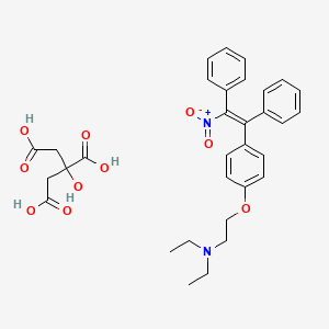 1-(p-(2-(Diethylamino)ethoxy)phenyl)-1,2-diphenyl-2-nitroethylene citrate, (Z)-