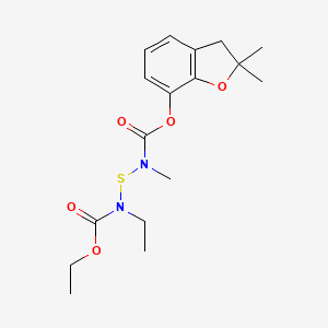 6-Oxa-3-thia-2,4-diazaoctanoic acid, 4-ethyl-2-methyl-5-oxo-, 2,3-dihydro-2,2-dimethyl-7-benzofuranyl ester