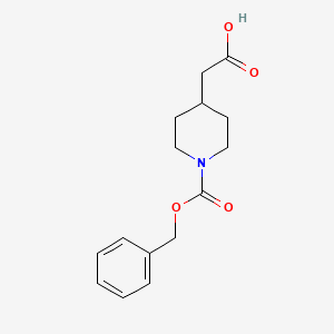 molecular formula C15H19NO4 B1270459 N-Cbz-4-哌啶乙酸 CAS No. 63845-28-3