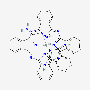 2-Aminoethylazanide;cobalt(3+);2,11,20,29,37,39-hexaza-38,40-diazanidanonacyclo[28.6.1.13,10.112,19.121,28.04,9.013,18.022,27.031,36]tetraconta-1,3,5,7,9,11,13,15,17,19(39),20,22,24,26,28,30(37),31,33,35-nonadecaene;(3-iminoisoindol-1-yl)azanide