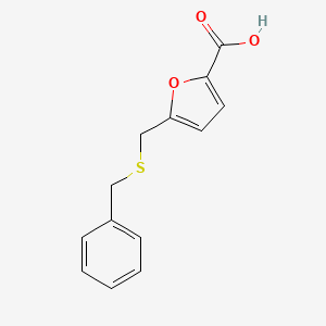 molecular formula C13H12O3S B1270481 5-苄基硫烷基甲基-呋喃-2-羧酸 CAS No. 91903-26-3