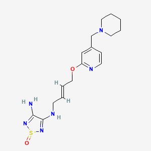 1,2,5-Thiadiazole-3,4-diamine, N-(4-((4-(1-piperidinylmethyl)-2-pyridinyl)oxy)-2-butenyl)-, 1-oxide, (E)-