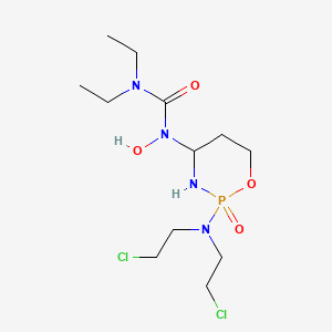 Urea, N-(2-(bis(2-chloroethyl)amino)tetrahydro-2H-1,3,2-oxazaphosphorin-4-yl)-N',N'-diethyl-N-hydroxy-, P-oxide