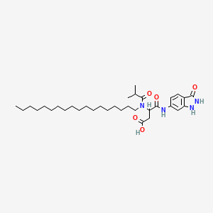 4-((2,3-Dihydro-3-oxo-1H-indazol-6-yl)amino)-3-((2-methylpropionyl)octadecylamino)-4-oxobutyric acid