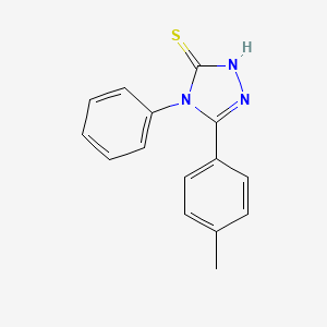 molecular formula C15H13N3S B1270495 4-苯基-5-对甲基苯基-4H-[1,2,4]三唑-3-硫醇 CAS No. 93378-56-4