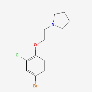 B1270497 1-(2-(4-Bromo-2-chlorophenoxy)ethyl)pyrrolidine CAS No. 435287-53-9