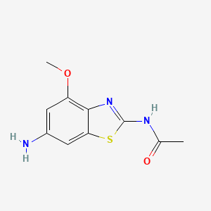 molecular formula C10H11N3O2S B1270513 N-(6-氨基-4-甲氧基-苯并噻唑-2-基)-乙酰胺 CAS No. 314033-54-0